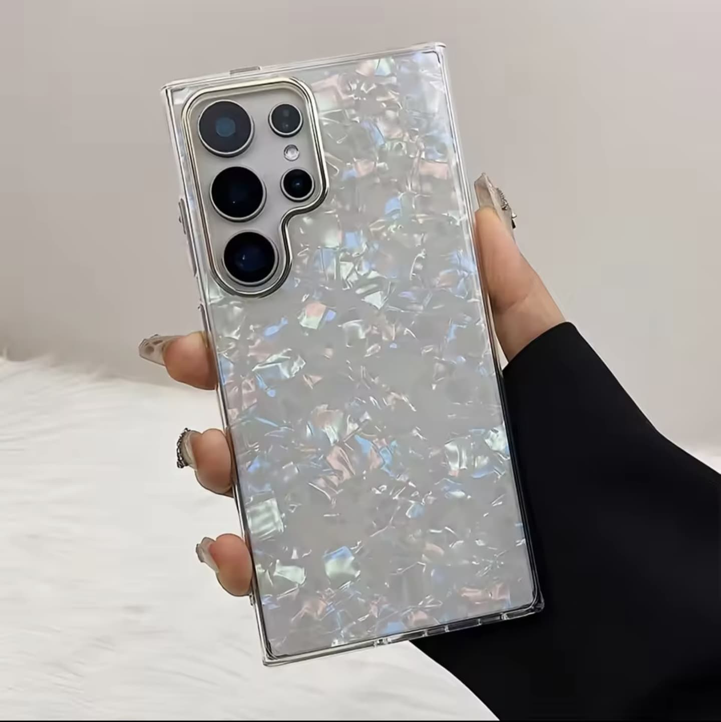 Luxury Crystal Conch Shell Pattern Case For Samsung