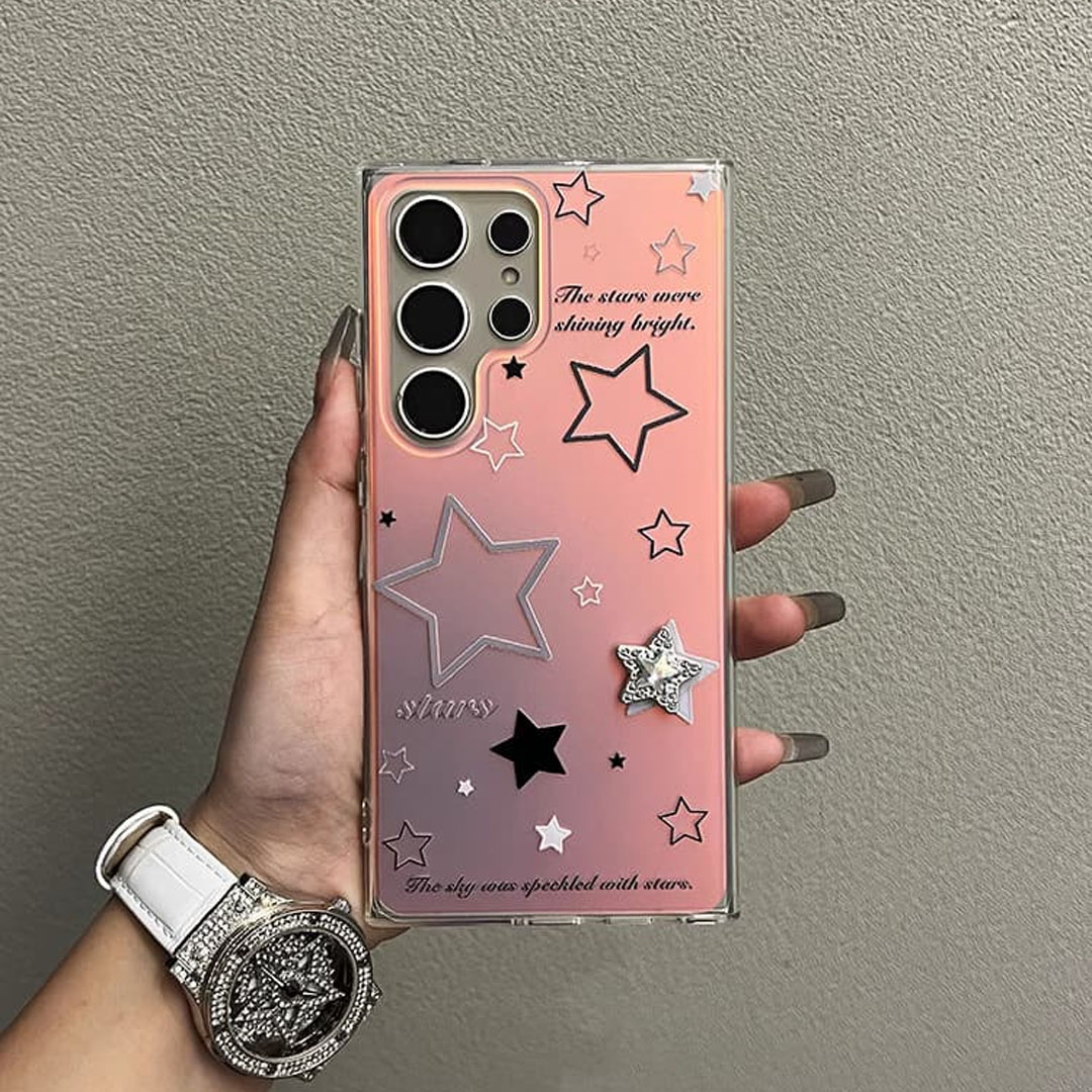 Premium Gradient 3D Star Diamond Cover for Samsung