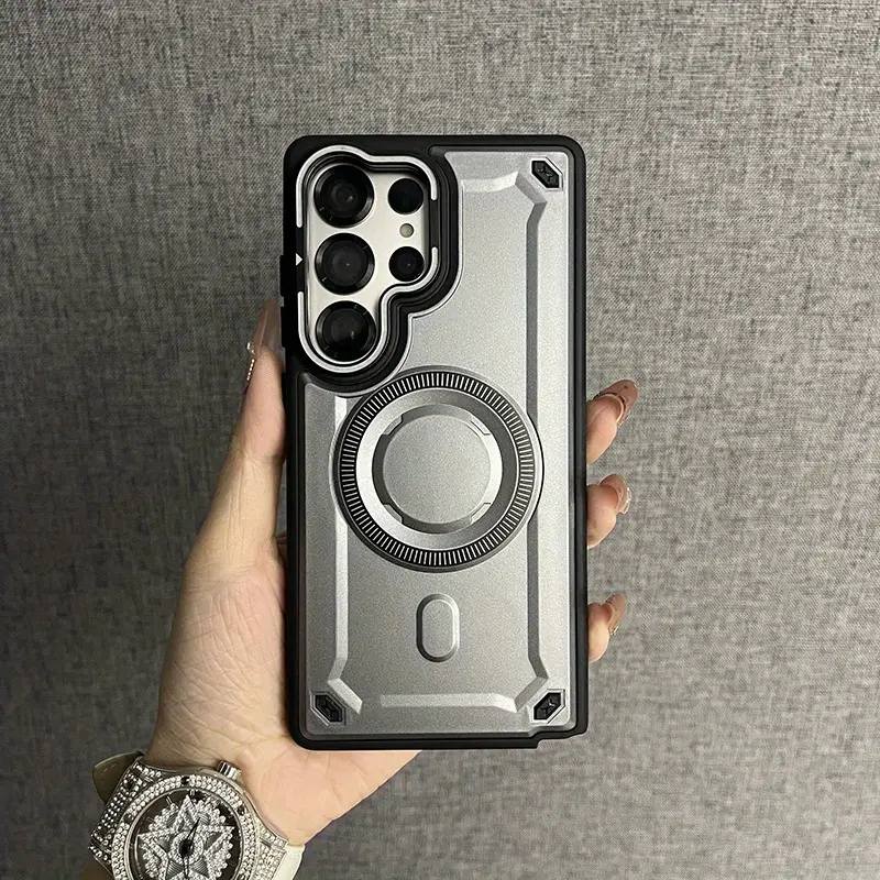 Premium Armor Magsafe Hidden Camera Stand Drop Protection Cover 🔥 - Samsung S24Ultra, S25Ultra.