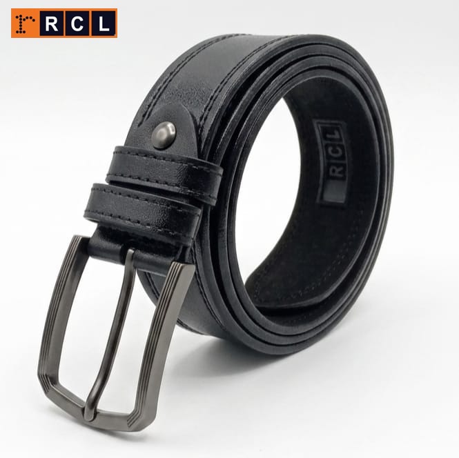 Premium Double Stitch Genuine Leather Belt for Men – Durable & Stylish Everyday Wear