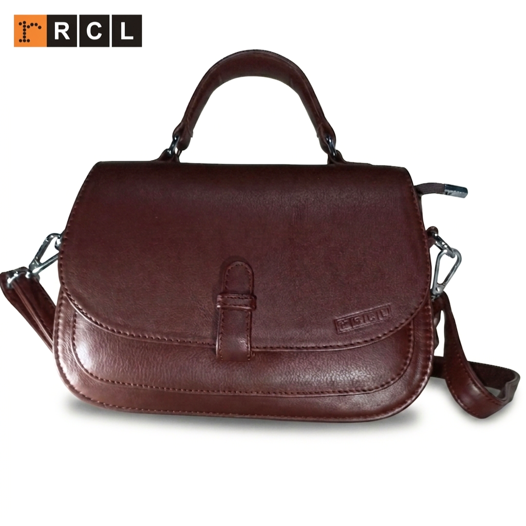 RCL Bella Curve Ladies Satchel( RCL LBG 309, Deep Brown)